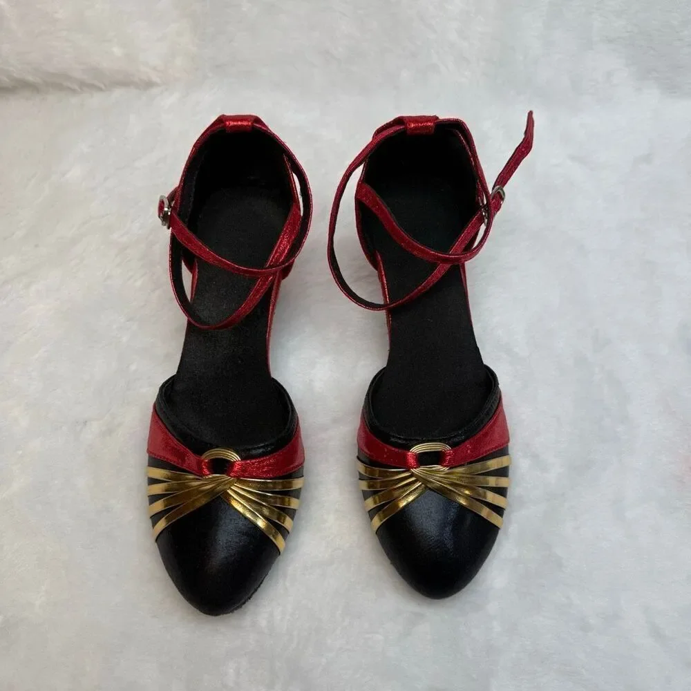 Women's Red Dance High Heel Shoes Size 37 Without Box